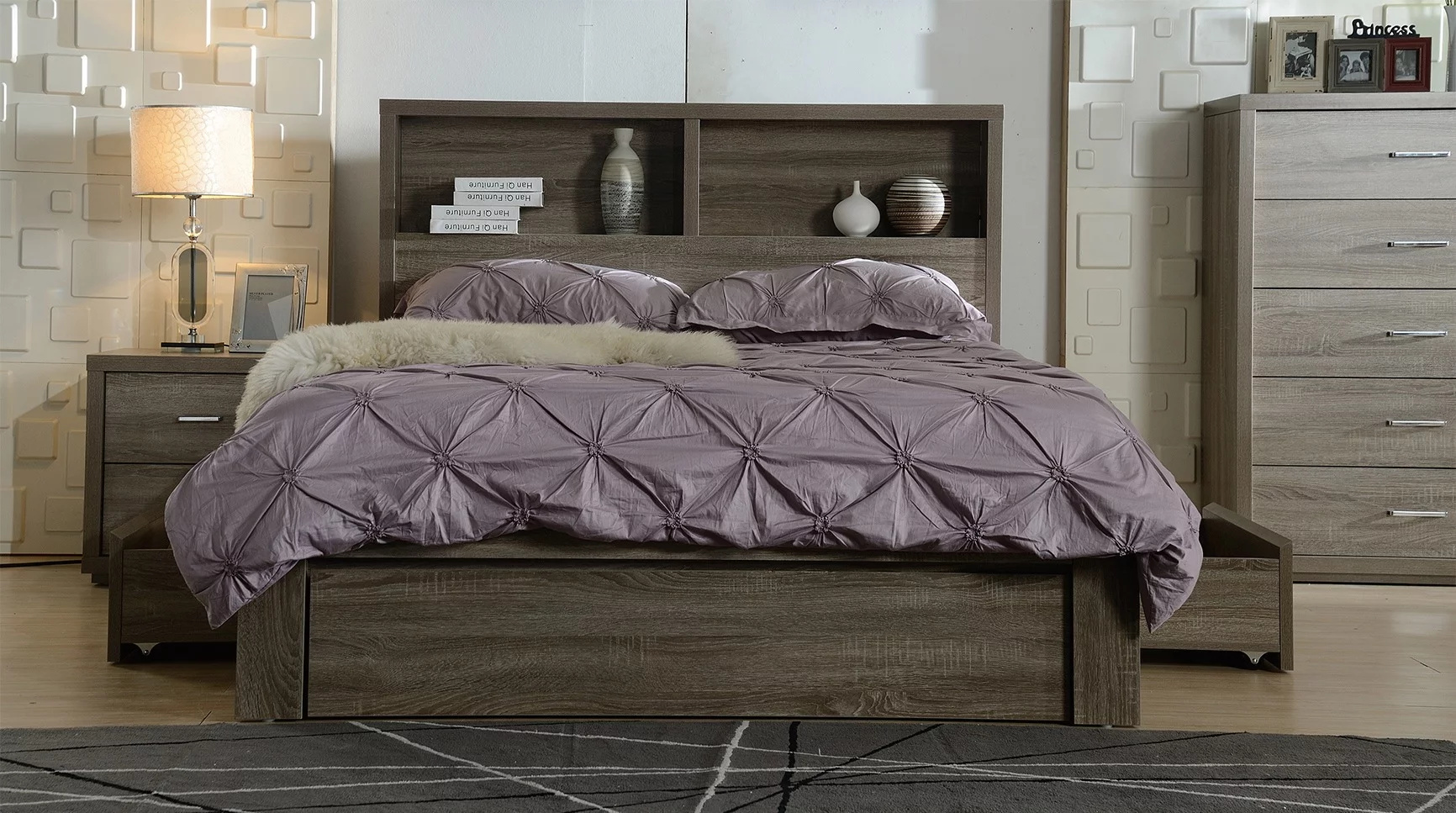 MILAN (WHITE GLOSS) BED FRAME